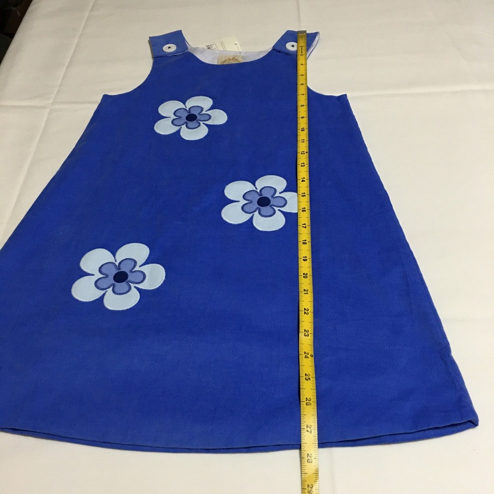 The Beaufort Bonnet Company Juliet Jumper Dress Girls 10 Blue Flower NWT $76 - Picture 9 of 9